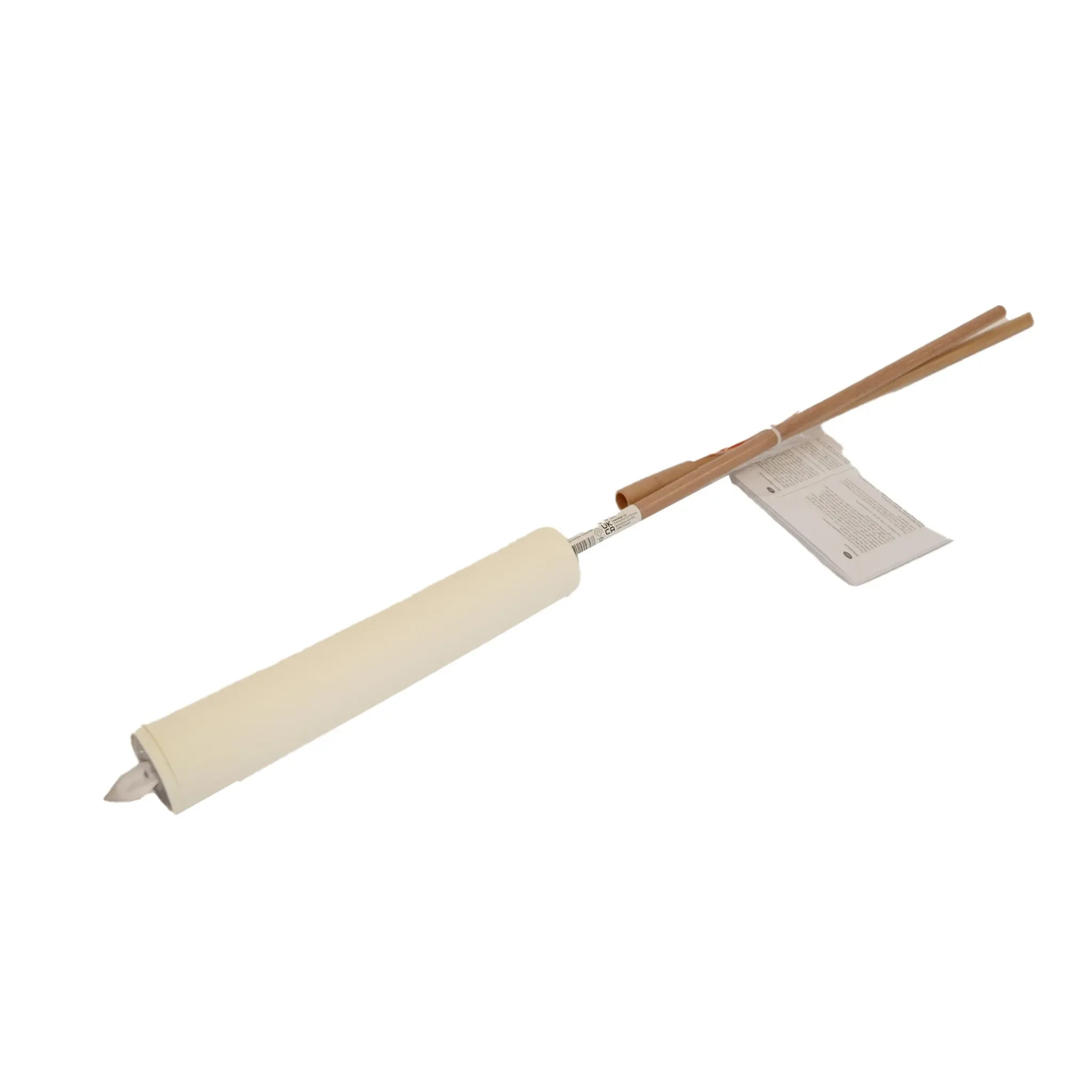 Lumineo LED Solar-Gartenfackel „Kerze“, Ø 4 cm, Höhe 97,5 cm, orange Flamme